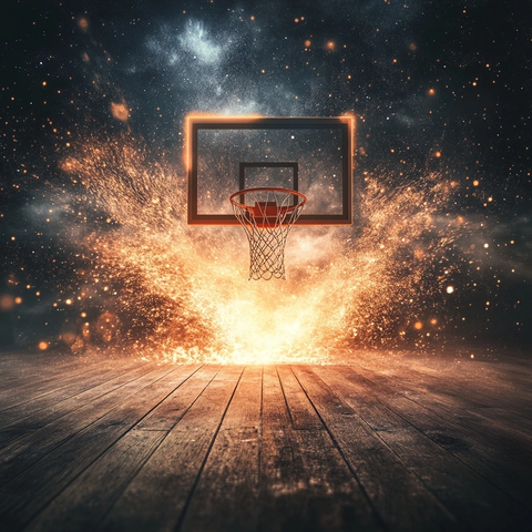 篮球架地板光爆效果