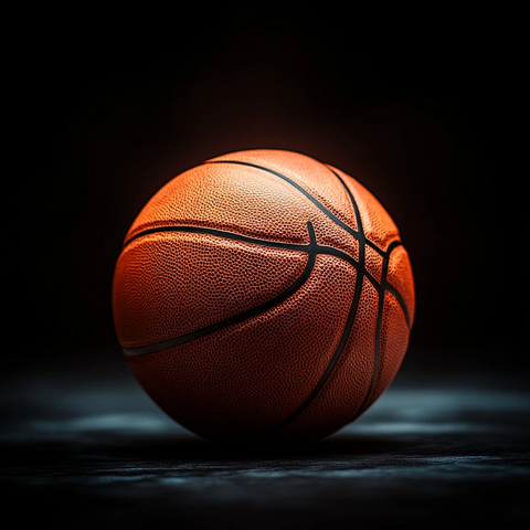 篮球黑暗光线摄影