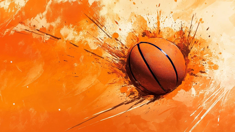 篮球角落动感橙色背景