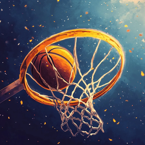 篮球动态投篮插画