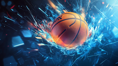 篮球场光影动感背景