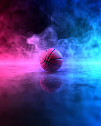 篮球静卧光滑球场