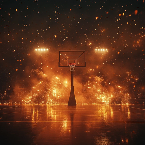 篮球场灯光特效篮球