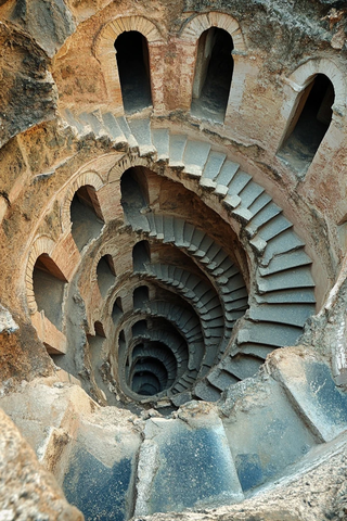 古老建筑中的螺旋楼梯