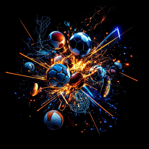 光电球类运动爆炸场景