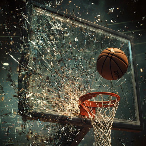 破碎篮球板动态图像