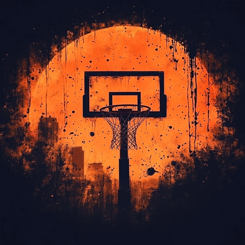 篮球橙黑背景
