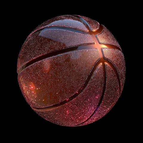 半透明篮球带闪光效果