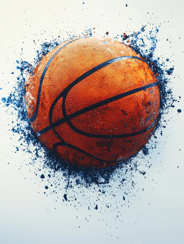 旋转篮球图标矢量设计