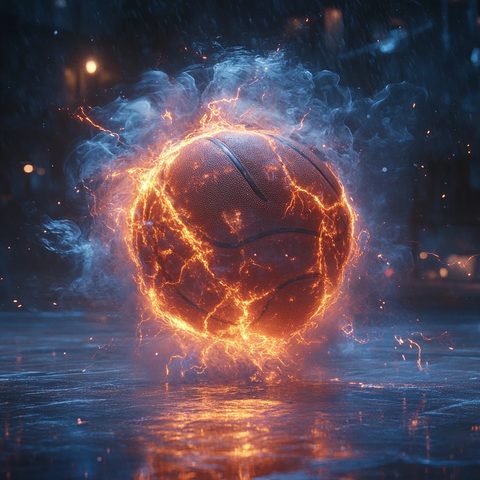 篮球特斯拉线圈闪电烟雾