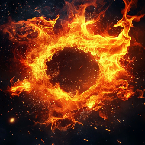 火焰中心的黑洞奇观