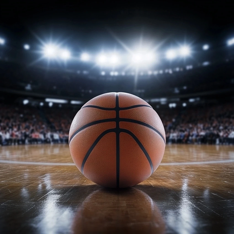 篮球比赛现场观众热情