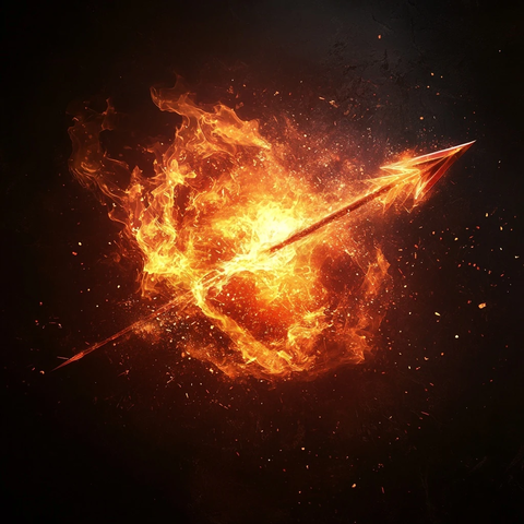 火焰爆炸箭头图标