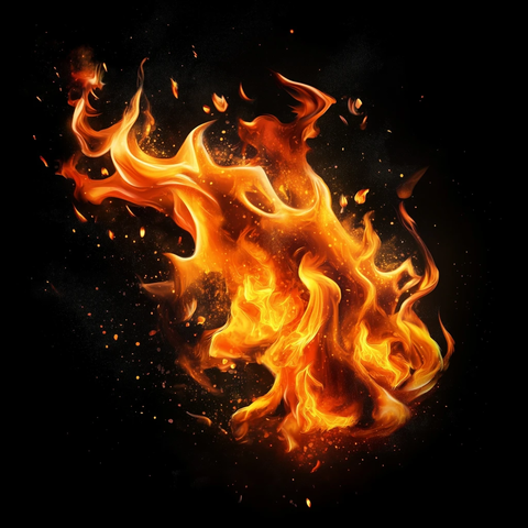 火焰孤影复古海报