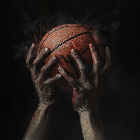 恶魔手撕破篮球