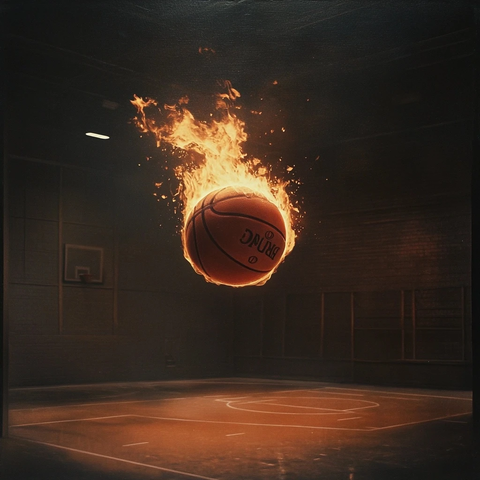 篮球火焰升空瞬间