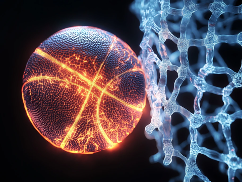 发光篮球光透视图像