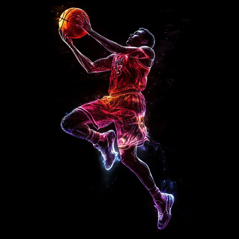 水晶篮球运动员上篮