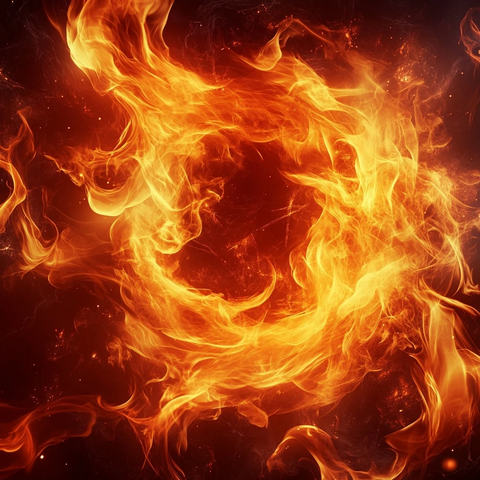 火焰中心燃烧背景