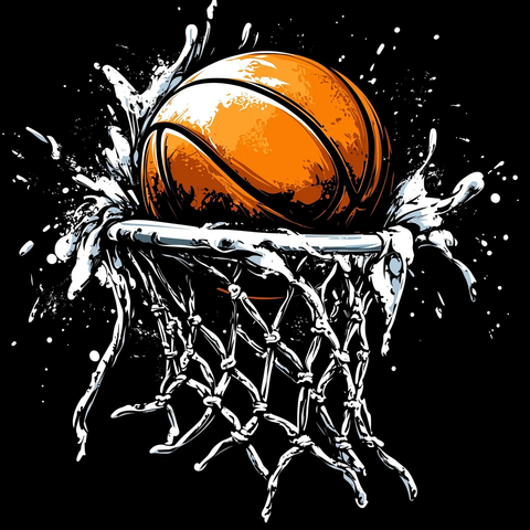 篮球运动投篮矢量图