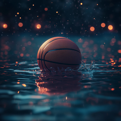 篮球水池夜空星光