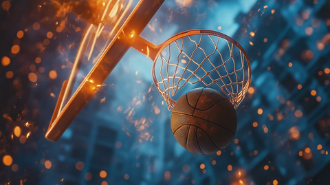 篮球比赛激烈瞬间