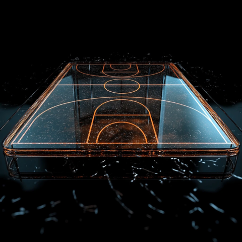 玻璃视角篮球场