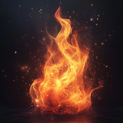 火焰燃烧黑暗背景