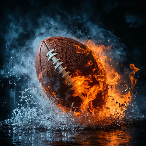 橄榄球运动员水中训练