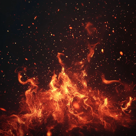 散布火焰深红火光