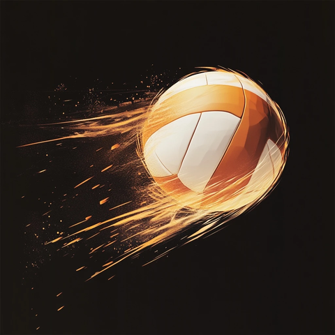 飞行中的排球动态效果