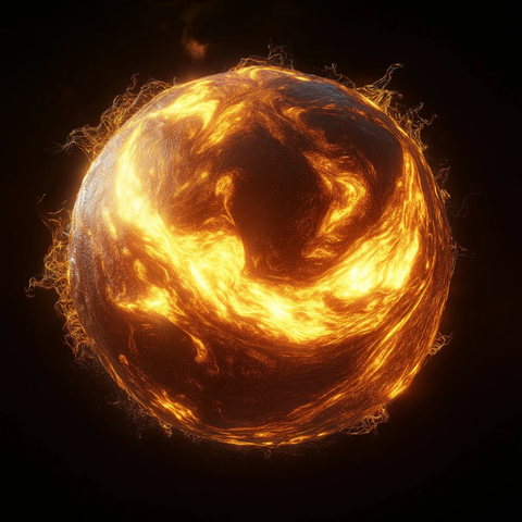 熔岩球体与火焰粒子