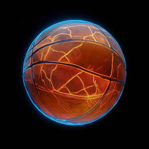 篮球悬浮发光效果