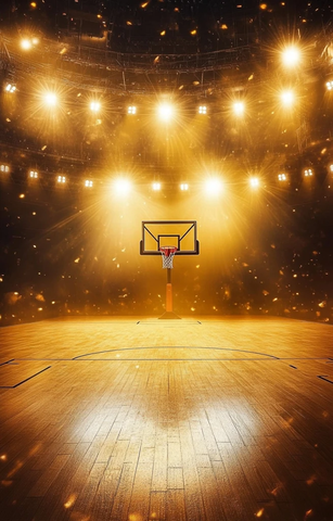 篮球场灯光闪耀活力四射