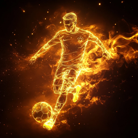 足球球员火烟特效