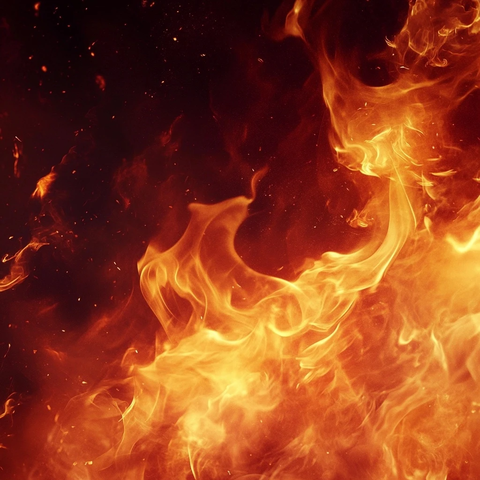 烈焰燃烧地狱景象