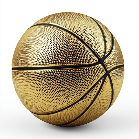 金色篮球纹理细节展示
