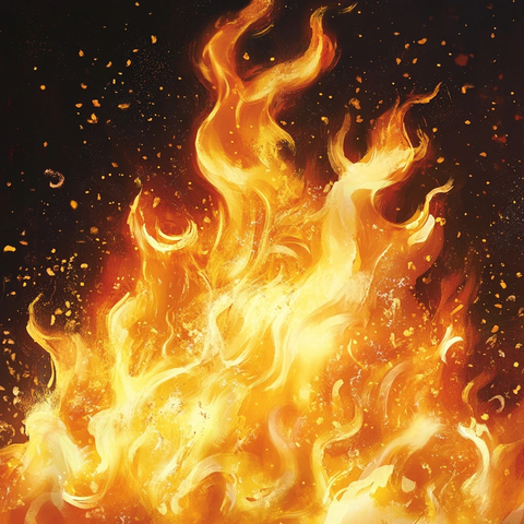 天然气与电火火焰对比