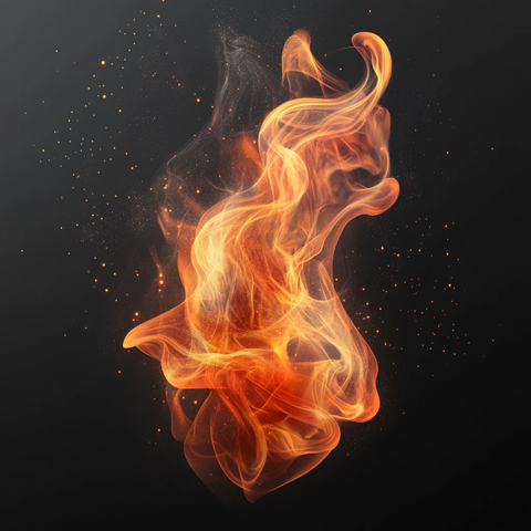 孤立火焰透明背景