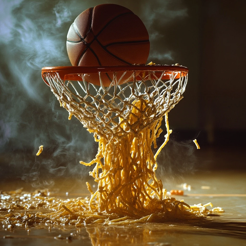 篮球入网挂网酱汁飞溅
