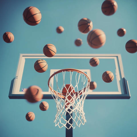 篮球运动投篮瞬间