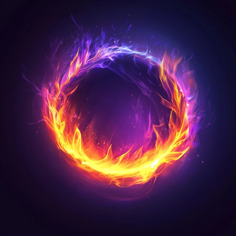 火焰边缘阳光光晕