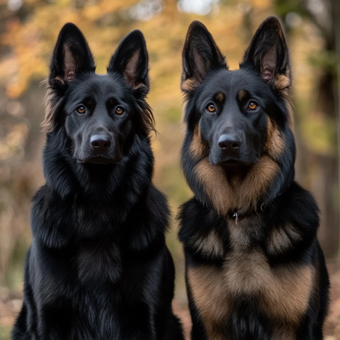 德国牧羊犬黑色毛色