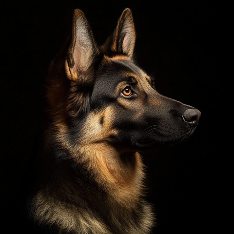 德国牧羊犬半身照