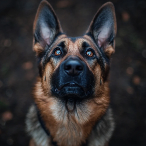 德国牧羊犬正视镜头