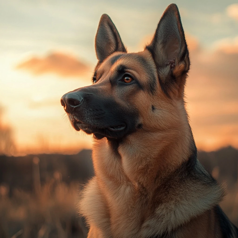 德国牧羊犬守望远方