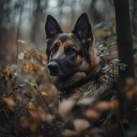牧羊犬森林成长