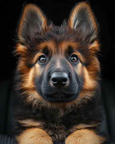 德国牧羊犬幼犬坐车座