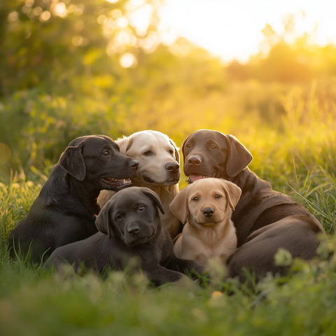 拉布拉多犬家庭聚会