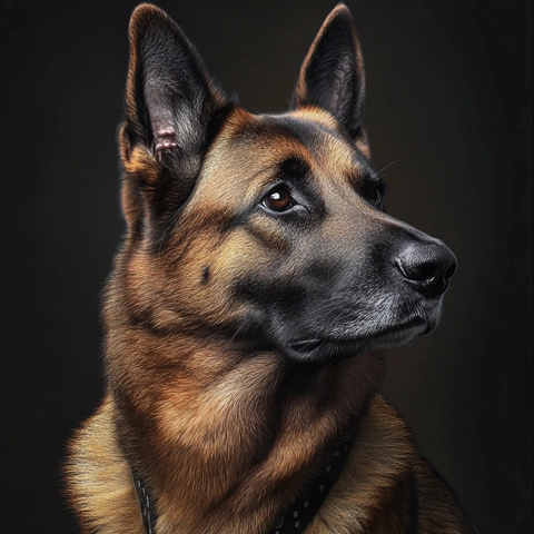 比利时牧羊犬德国牧羊犬全身像